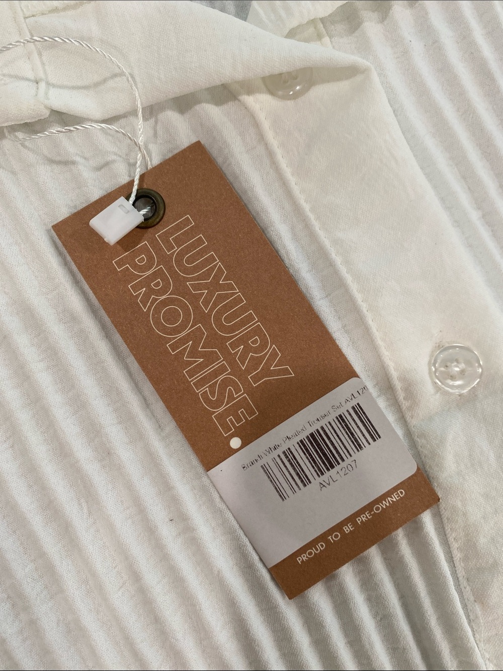 Promise white Short-Sleeve Ribbed Button-Down Top - Picture 2 of 5